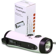 Multifunkční svítilna / Power banka / ruční generátor / generátor Dynamo / rádio / USB